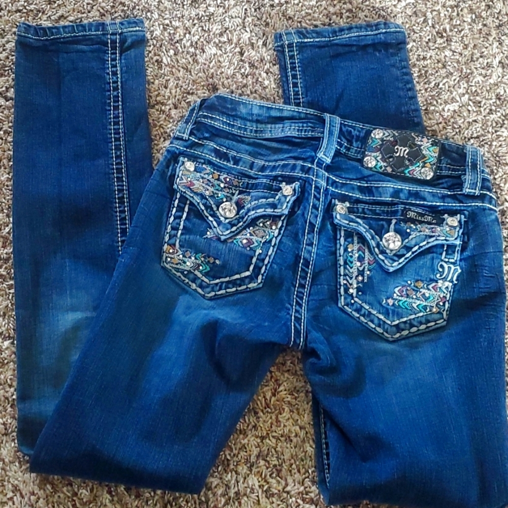 Girls size 12 skinny jeans Miss Me